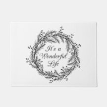 それはすばらしい人生のクリスマスのドア・マットです