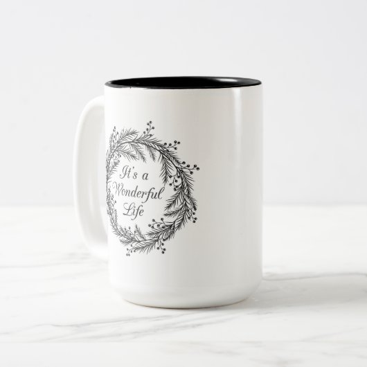 それはすばらしい人生のクリスマスのマグです ツートーンマグカップ (正面左)