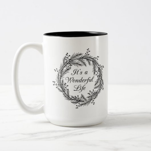 それはすばらしい人生のクリスマスのマグです ツートーンマグカップ (左)