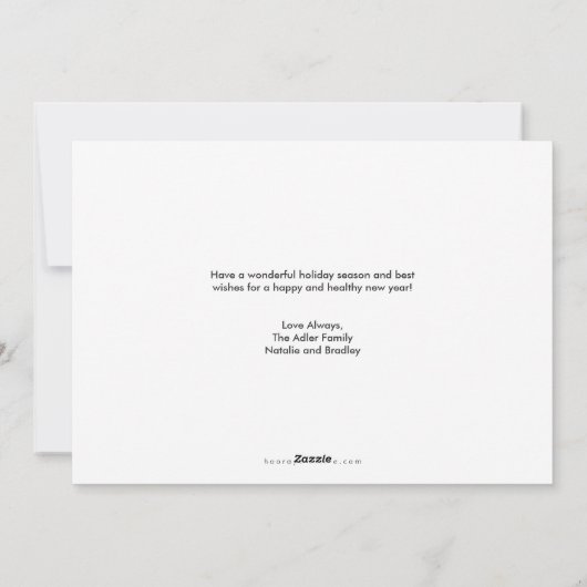 それはすばらしい生命休日の写真カードです シーズンカード (裏面)