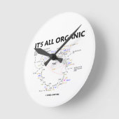 それはすべてのオーガニックです(Krebs周期のクエン酸回路) ラウンド壁時計 (傾斜)