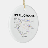 それはすべてのオーガニックです(Krebs周期のユーモア) セラミックオーナメント (右)