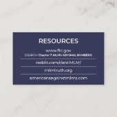 それはすべて詐欺です- 名刺 (裏面)