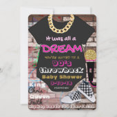 それはすべてDream|の90年代のヒップホップのピンク及び金ゴールドでした 招待状 (正面)