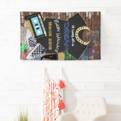 それはすべてDream|の90年代のヒップホップの青及び金ゴールドでした 横断幕 (インサイチュ)