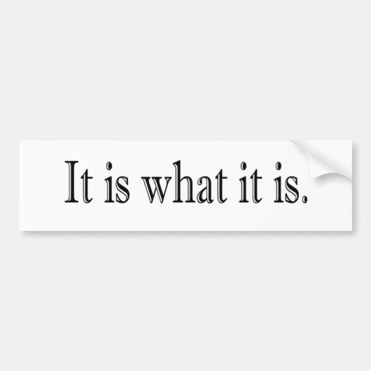 それはそれがであるものです バンパーステッカー (正面)