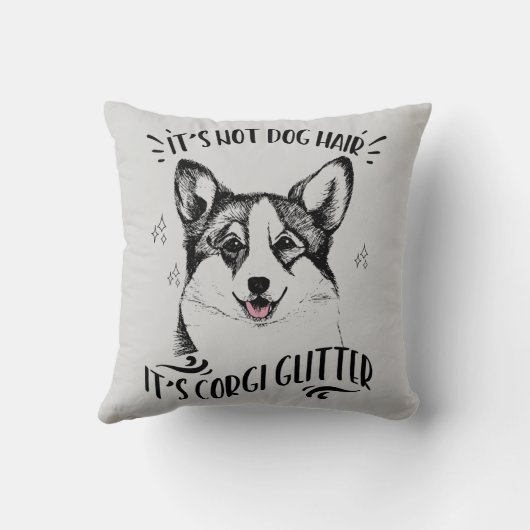 それはそれによってがコーギーのグリッターである犬の毛ではないです クッション (裏面)