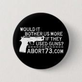 それはそれらが銃を使用したら私達にもっと迷惑を掛けますか。 Abort73 缶バッジ (正面)