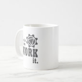 それはそれを働かせれば働きます コーヒーマグカップ (正面左)