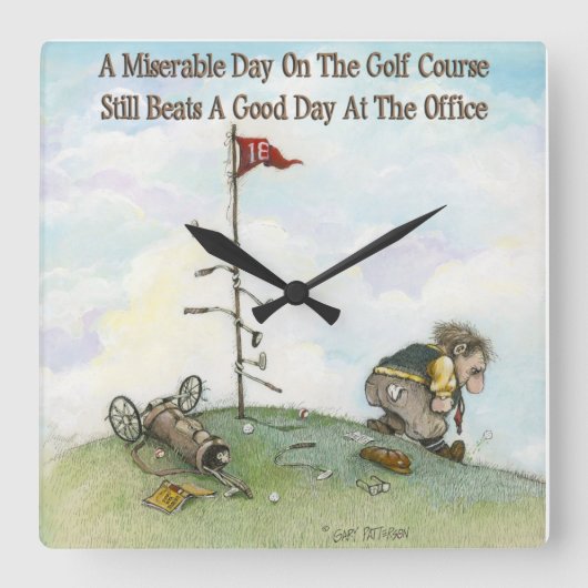 それはただのゲームです スクエア壁時計 (正面)