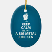 それはちょうど巨大な金属の鶏のオーナメントです セラミックオーナメント (正面)