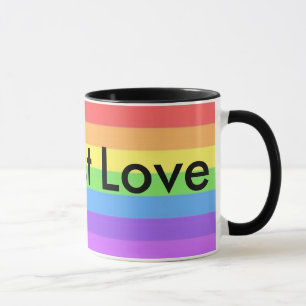 それはちょうど愛、LGBTの虹のコーヒー・マグです マグカップ