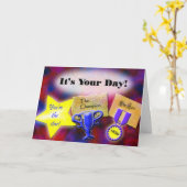 "それはですあなたの日!" おめでとう版カード カード (黄色い花)