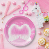 それはです女の子の天使の翼の紙皿9" ペーパープレート (パーティー)