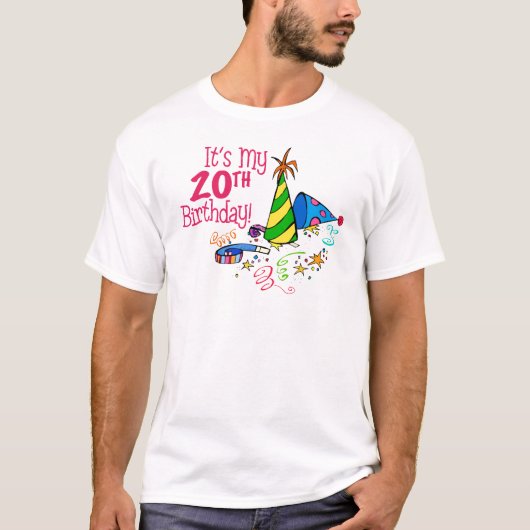 それはです私の第20誕生日(パーティーの帽子) Tシャツ (正面)