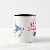 それはです私の第80誕生日(パーティーの帽子) ツートーンマグカップ (中央)