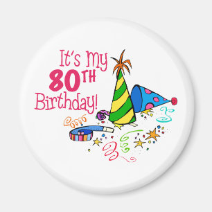 それはです私の第80誕生日(パーティーの帽子) マグネット