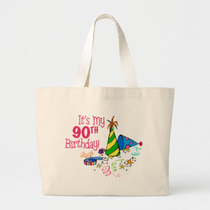 それはです私の第90誕生日(パーティーの帽子) ラージトートバッグ