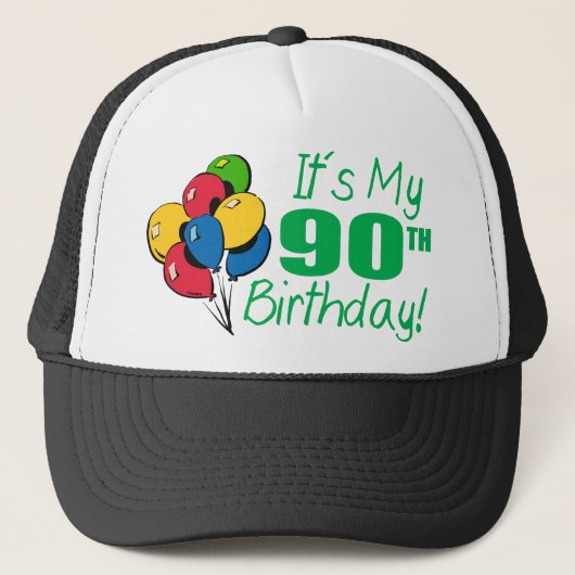 それはです私の第90誕生日(気球) キャップ (正面)