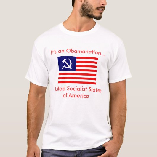 それはですObamanation… USSA Tシャツ (正面)
