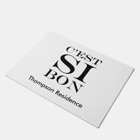 それはとてもよいです- C'est Siの糖菓のフランス語 ドアマット (アングル)