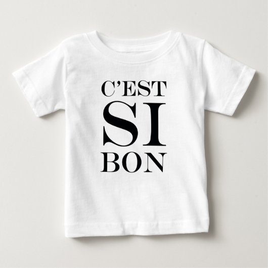 それはとてもよいです- C'est Siの糖菓のフランス語 ベビーTシャツ (正面)