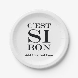 それはとてもよいです- C'est Siの糖菓のフランス語 ペーパープレート