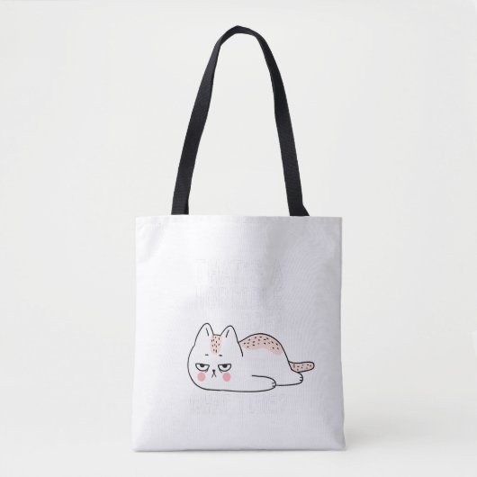 それはひどい考え　猫好きデザイン トートバッグ (正面)