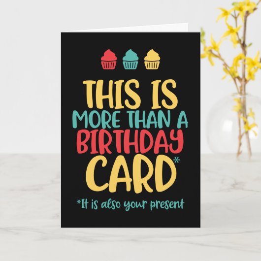 それはまた、あなたの現在のおもしろい誕生日 カード (黄色い花)