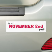 それはまだ11月2日か。 バンパーステッカー (車上)