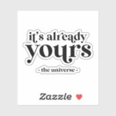 それはもう君のものだ – 宇宙 シール (シート)