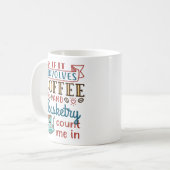 それはもしコーヒーとバスケット私のImを数える コーヒーマグカップ (正面左)
