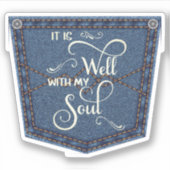 それはよいデニムポケットです シール (正面)