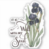 それはよく紫色のアイリスシールだ シール (正面)