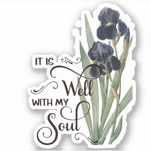 それはよく紫色のアイリスシールだ シール (正面)