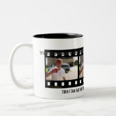 "それはアイスクリームコーンの代りにコップにあります! " ツートーンマグカップ (左)