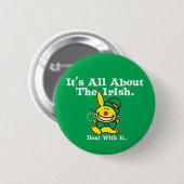 それはアイルランド語について完全にあります(緑) 缶バッジ (正面&裏面)