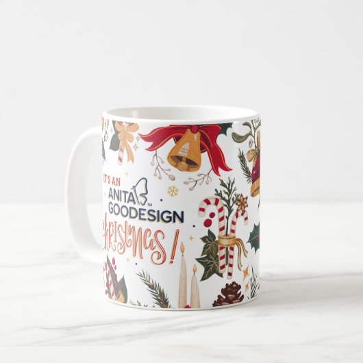 "それはアニータGoodesignのクリスマス"のマグです コーヒーマグカップ (正面左)