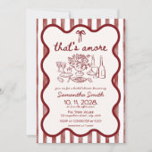 それはアマーピザディナーブライダルシャワー手描き 招待状 (正面)