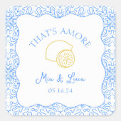 それはアモーレモンブルータイルアマルフィ結婚イタリア スクエアシール (正面)