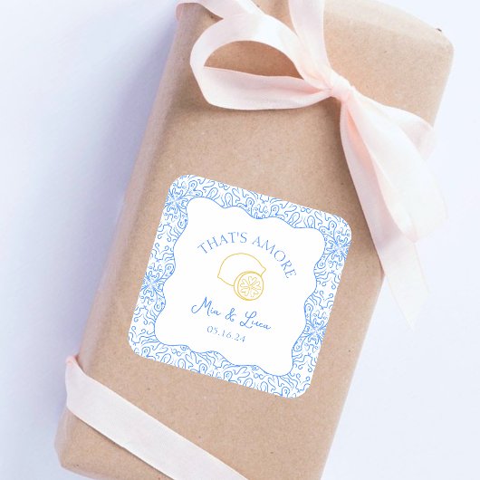 それはアモーレモンブルータイルアマルフィ結婚イタリア スクエアシール