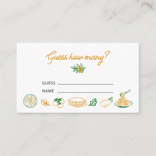 それはアモーレ素朴ーイタリアン推測する何人か エンクロージャーカード (正面)