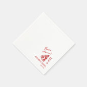 それはアモーレ結婚のイタリアのピザパーティーピザバー スタンダードカクテルナプキン (角)