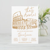 それはアモーレ、ローマ、イタリア、コロッセオブライダルシャワー 招待状 (スタンド正面)