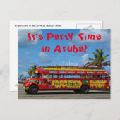 それはアルバのパーティーの時間です インビテーションポストカード (正面/裏面)