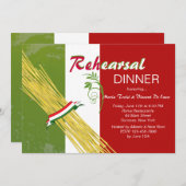 それはイタリアンなリハーサルの夕食のパーティの招待状です 招待状 (正面/裏面)