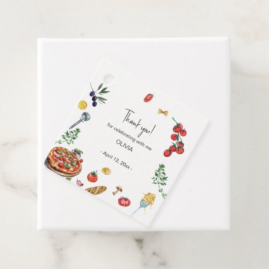 それはイタリアンパーティー感謝していメッセージカードだ フェイバータグ (インサイチュ)