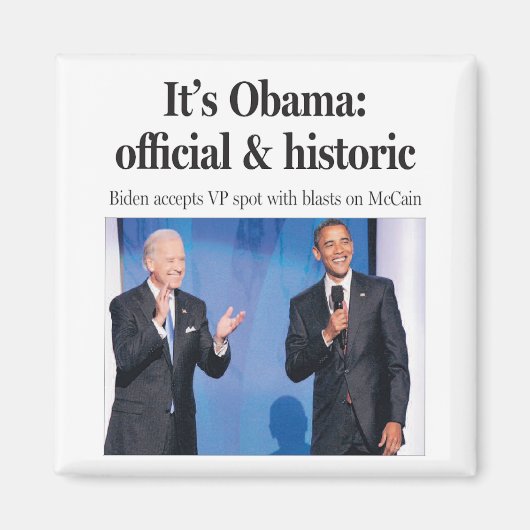 それはオバマだ：公式および歴史的な磁石 マグネット (正面)