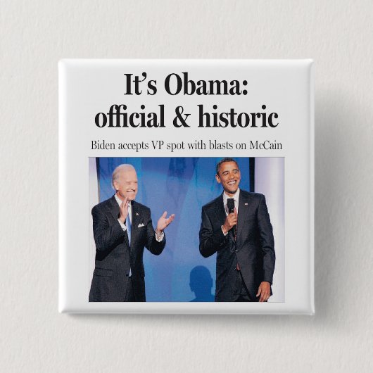 それはオバマです: 公式および歴史的なボタン 缶バッジ (正面)