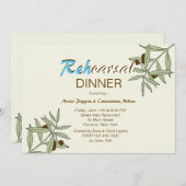それはギリシャのリハーサルの夕食のパーティの招待状です 招待状 (正面/裏面)